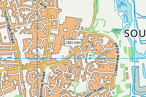 CM3 5XH map - OS VectorMap District (Ordnance Survey) CM3 5XH map - OS VectorMap District (Ordnance Survey)
