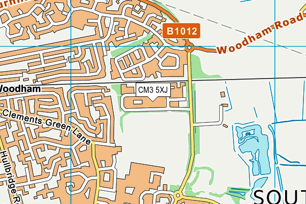 CM3 5XJ map - OS VectorMap District (Ordnance Survey) CM3 5XJ map - OS VectorMap District (Ordnance Survey)