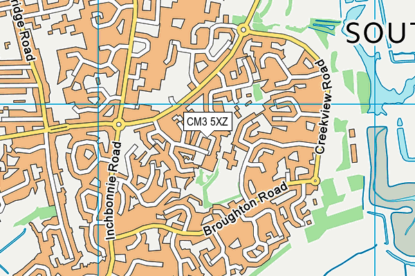 CM3 5XZ map - OS VectorMap District (Ordnance Survey) CM3 5XZ map - OS VectorMap District (Ordnance Survey)