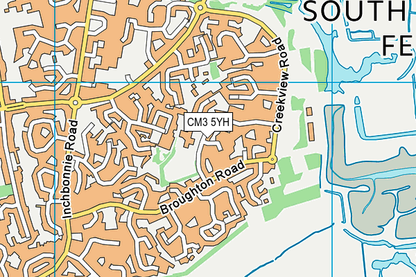 CM3 5YH map - OS VectorMap District (Ordnance Survey) CM3 5YH map - OS VectorMap District (Ordnance Survey)