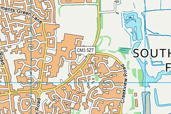 CM3 5ZT map - OS VectorMap District (Ordnance Survey) CM3 5ZT map - OS VectorMap District (Ordnance Survey)