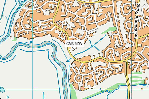 CM3 5ZW map - OS VectorMap District (Ordnance Survey) CM3 5ZW map - OS VectorMap District (Ordnance Survey)