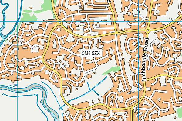 CM3 5ZX map - OS VectorMap District (Ordnance Survey) CM3 5ZX map - OS VectorMap District (Ordnance Survey)