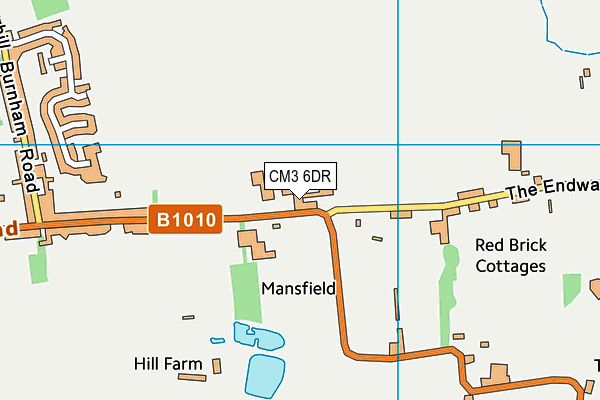 CM3 6DR map - OS VectorMap District (Ordnance Survey) CM3 6DR map - OS VectorMap District (Ordnance Survey)
