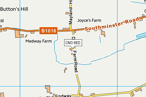 CM3 6ED map - OS VectorMap District (Ordnance Survey) CM3 6ED map - OS VectorMap District (Ordnance Survey)