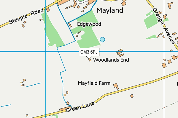 CM3 6FJ map - OS VectorMap District (Ordnance Survey) CM3 6FJ map - OS VectorMap District (Ordnance Survey)