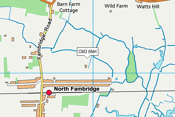 CM3 6NH map - OS VectorMap District (Ordnance Survey) CM3 6NH map - OS VectorMap District (Ordnance Survey)