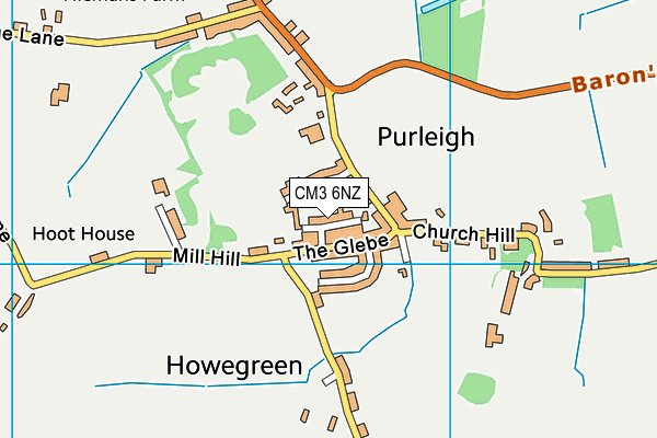 CM3 6NZ map - OS VectorMap District (Ordnance Survey) CM3 6NZ map - OS VectorMap District (Ordnance Survey)