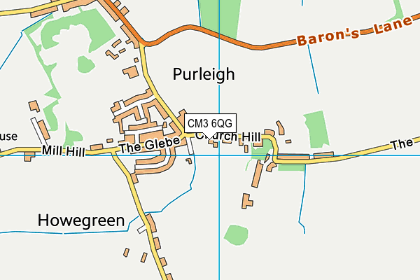 CM3 6QG map - OS VectorMap District (Ordnance Survey) CM3 6QG map - OS VectorMap District (Ordnance Survey)