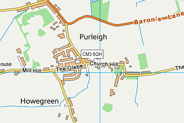 CM3 6QH map - OS VectorMap District (Ordnance Survey) CM3 6QH map - OS VectorMap District (Ordnance Survey)
