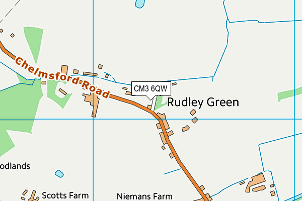 CM3 6QW map - OS VectorMap District (Ordnance Survey) CM3 6QW map - OS VectorMap District (Ordnance Survey)