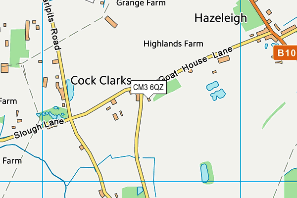 CM3 6QZ map - OS VectorMap District (Ordnance Survey) CM3 6QZ map - OS VectorMap District (Ordnance Survey)