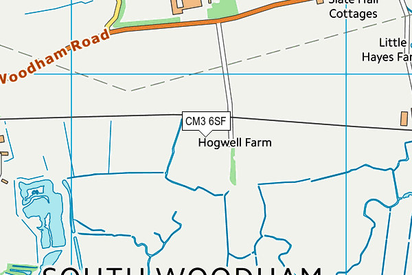 CM3 6SF map - OS VectorMap District (Ordnance Survey)