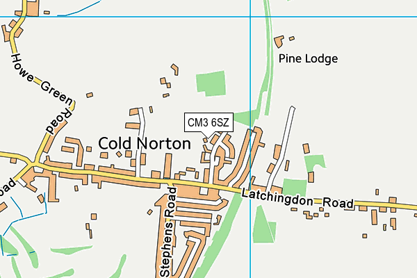 CM3 6SZ map - OS VectorMap District (Ordnance Survey) CM3 6SZ map - OS VectorMap District (Ordnance Survey)