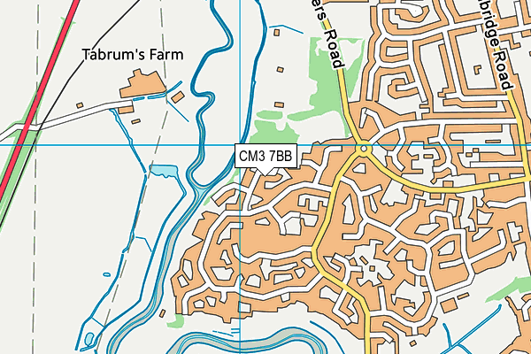 CM3 7BB map - OS VectorMap District (Ordnance Survey) CM3 7BB map - OS VectorMap District (Ordnance Survey)