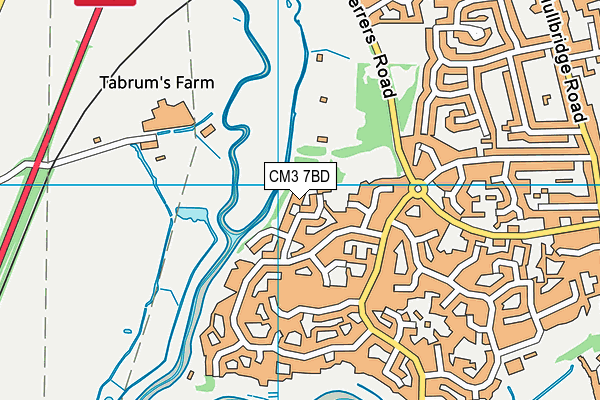 CM3 7BD map - OS VectorMap District (Ordnance Survey) CM3 7BD map - OS VectorMap District (Ordnance Survey)