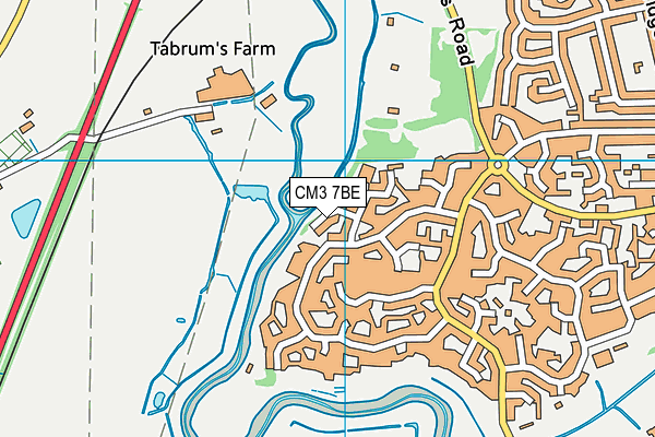 CM3 7BE map - OS VectorMap District (Ordnance Survey) CM3 7BE map - OS VectorMap District (Ordnance Survey)