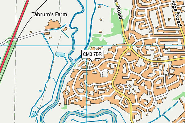 CM3 7BR map - OS VectorMap District (Ordnance Survey) CM3 7BR map - OS VectorMap District (Ordnance Survey)