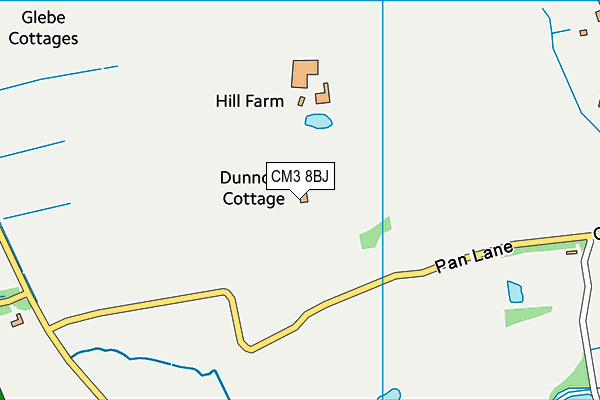 CM3 8BJ map - OS VectorMap District (Ordnance Survey) CM3 8BJ map - OS VectorMap District (Ordnance Survey)