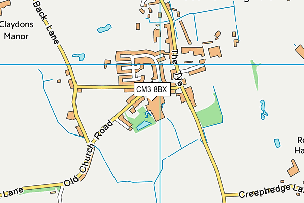 CM3 8BX map - OS VectorMap District (Ordnance Survey) CM3 8BX map - OS VectorMap District (Ordnance Survey)