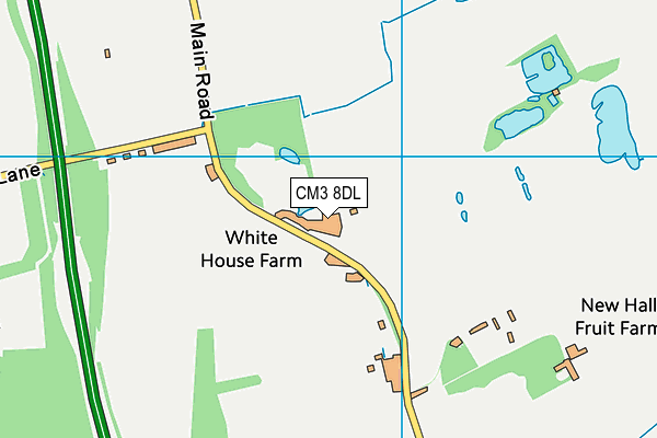 CM3 8DL map - OS VectorMap District (Ordnance Survey) CM3 8DL map - OS VectorMap District (Ordnance Survey)