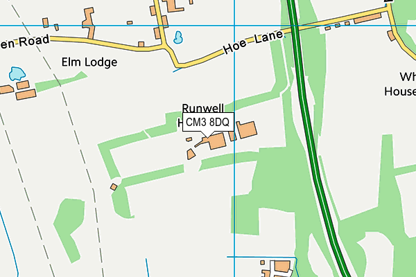 CM3 8DQ map - OS VectorMap District (Ordnance Survey) CM3 8DQ map - OS VectorMap District (Ordnance Survey)