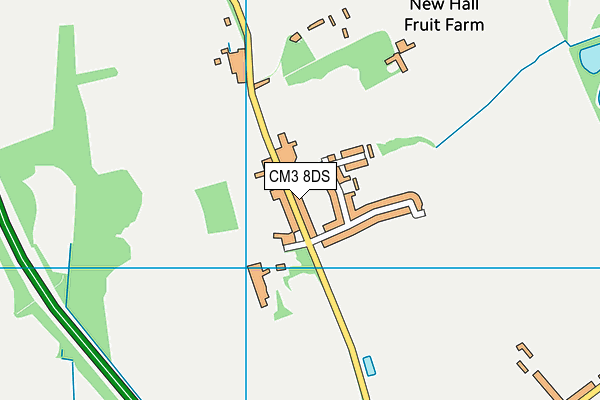 CM3 8DS map - OS VectorMap District (Ordnance Survey) CM3 8DS map - OS VectorMap District (Ordnance Survey)