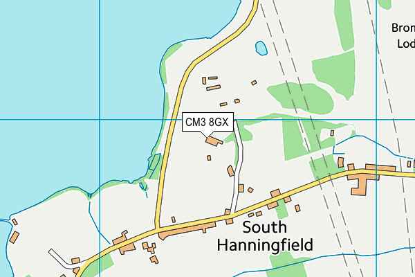 CM3 8GX map - OS VectorMap District (Ordnance Survey) CM3 8GX map - OS VectorMap District (Ordnance Survey)