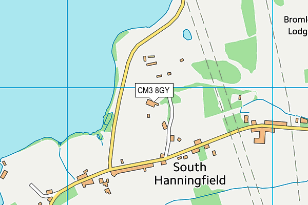 CM3 8GY map - OS VectorMap District (Ordnance Survey) CM3 8GY map - OS VectorMap District (Ordnance Survey)