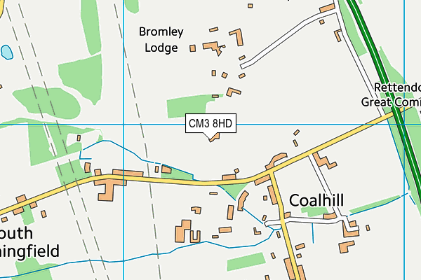 CM3 8HD map - OS VectorMap District (Ordnance Survey) CM3 8HD map - OS VectorMap District (Ordnance Survey)