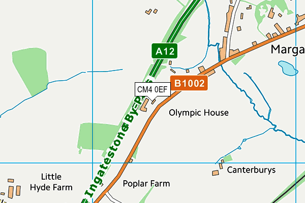 CM4 0EF map - OS VectorMap District (Ordnance Survey) CM4 0EF map - OS VectorMap District (Ordnance Survey)