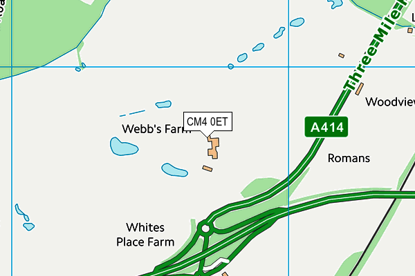 CM4 0ET map - OS VectorMap District (Ordnance Survey) CM4 0ET map - OS VectorMap District (Ordnance Survey)