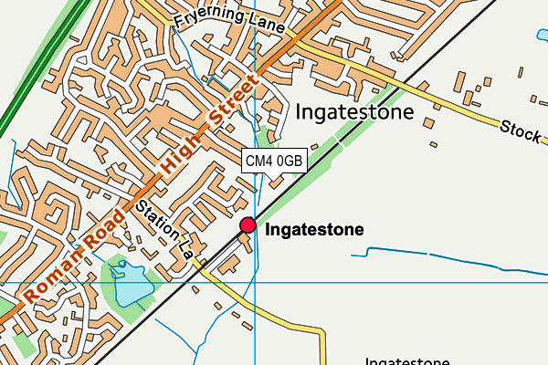 CM4 0GB map - OS VectorMap District (Ordnance Survey)
