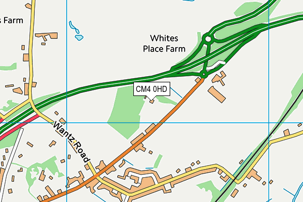 CM4 0HD map - OS VectorMap District (Ordnance Survey) CM4 0HD map - OS VectorMap District (Ordnance Survey)
