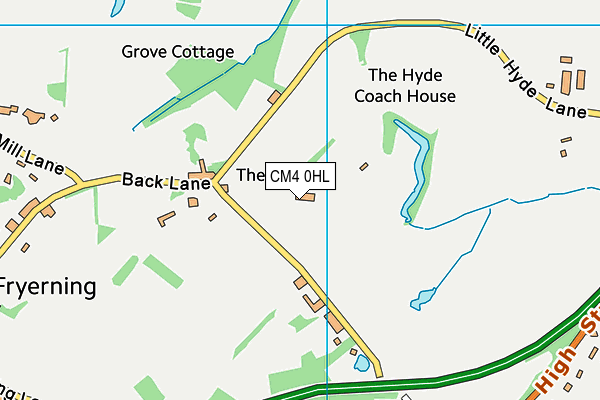 CM4 0HL map - OS VectorMap District (Ordnance Survey) CM4 0HL map - OS VectorMap District (Ordnance Survey)