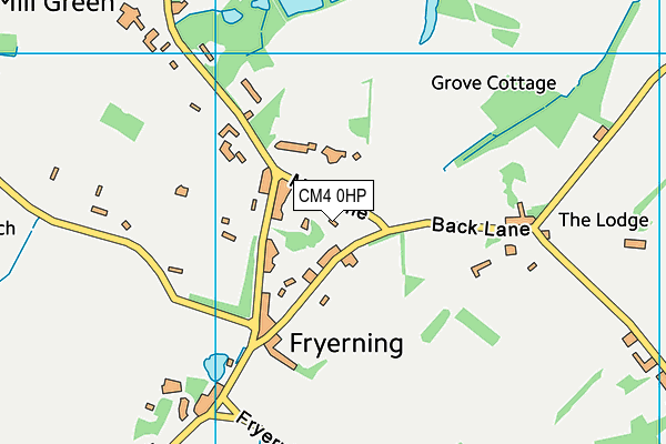 CM4 0HP map - OS VectorMap District (Ordnance Survey) CM4 0HP map - OS VectorMap District (Ordnance Survey)