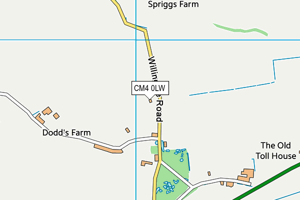 CM4 0LW map - OS VectorMap District (Ordnance Survey) CM4 0LW map - OS VectorMap District (Ordnance Survey)