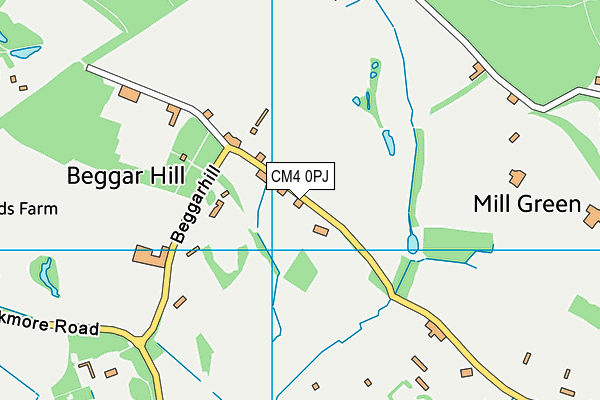 CM4 0PJ map - OS VectorMap District (Ordnance Survey) CM4 0PJ map - OS VectorMap District (Ordnance Survey)