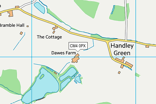 CM4 0PX map - OS VectorMap District (Ordnance Survey)