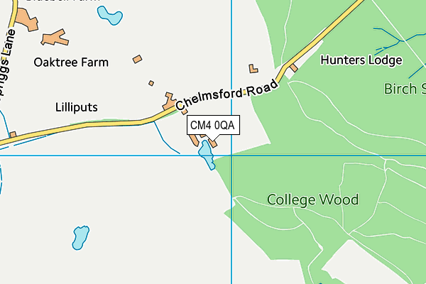 CM4 0QA map - OS VectorMap District (Ordnance Survey) CM4 0QA map - OS VectorMap District (Ordnance Survey)