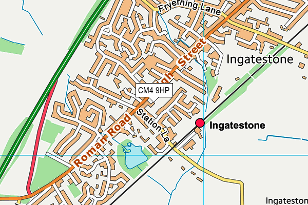 CM4 9HP map - OS VectorMap District (Ordnance Survey) CM4 9HP map - OS VectorMap District (Ordnance Survey)