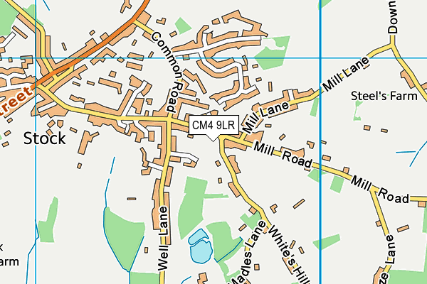 CM4 9LR map - OS VectorMap District (Ordnance Survey) CM4 9LR map - OS VectorMap District (Ordnance Survey)