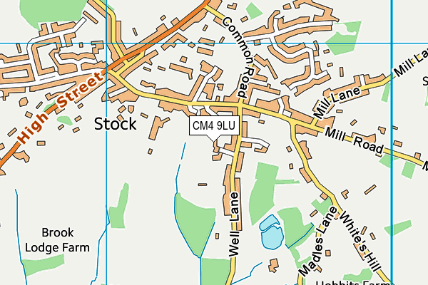 CM4 9LU map - OS VectorMap District (Ordnance Survey) CM4 9LU map - OS VectorMap District (Ordnance Survey)
