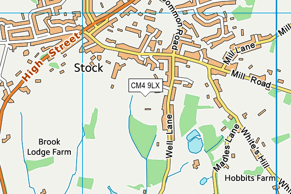 CM4 9LX map - OS VectorMap District (Ordnance Survey) CM4 9LX map - OS VectorMap District (Ordnance Survey)