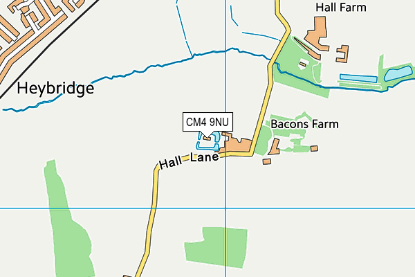 CM4 9NU map - OS VectorMap District (Ordnance Survey) CM4 9NU map - OS VectorMap District (Ordnance Survey)