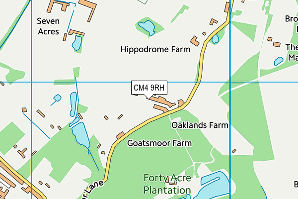 CM4 9RH map - OS VectorMap District (Ordnance Survey) CM4 9RH map - OS VectorMap District (Ordnance Survey)