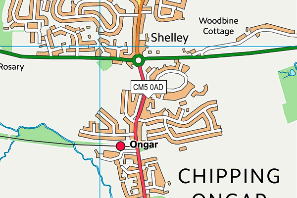 CM5 0AD map - OS VectorMap District (Ordnance Survey) CM5 0AD map - OS VectorMap District (Ordnance Survey)