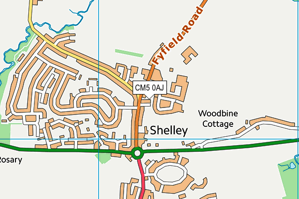 CM5 0AJ map - OS VectorMap District (Ordnance Survey) CM5 0AJ map - OS VectorMap District (Ordnance Survey)