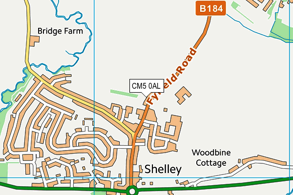 CM5 0AL map - OS VectorMap District (Ordnance Survey) CM5 0AL map - OS VectorMap District (Ordnance Survey)