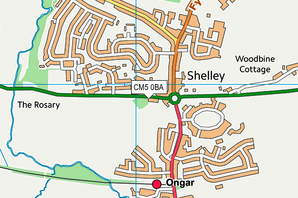 CM5 0BA map - OS VectorMap District (Ordnance Survey) CM5 0BA map - OS VectorMap District (Ordnance Survey)